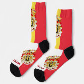 Chaussette Belgique Patriotique, Durable Chaussettes Drapeau  (Gauche)