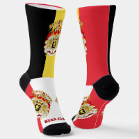 Belgique Patriotique, Durable Chaussettes Drapeau 