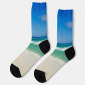 Chaussette Belle plage Cool Blue Ocean Waves Photographie (Gauche)