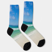 Chaussette Belle plage Cool Blue Ocean Waves Photographie (Droite)