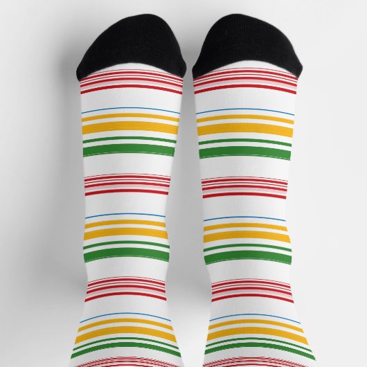 Chaussette Belle rayures vert jaune jettent oreiller (Haut)