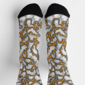 Chaussette Belle texture en marbre blanc et or (Haut)