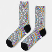 Chaussette Belles Chaussettes Mandala violettes (Gauche)
