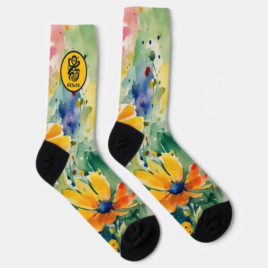 Chaussette Belles fleurs et Roses sucrés (Droite)