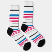 Chaussette Belles rayures blanches bleues (Droite)