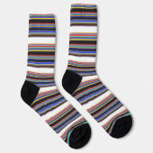 Chaussette Belles rayures bleues noires (Droite)