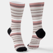Chaussette Belles rayures brunes blanches (Angulaire)