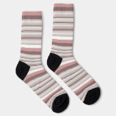 Chaussette Belles rayures brunes blanches (Droite)