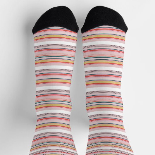 Chaussette Belles rayures colorées modernes (Haut)