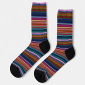 Chaussette Belles rayures colorées rétro (Gauche)