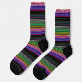 Chaussette Belles rayures colorées rétro (Gauche)