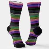 Chaussette Belles rayures colorées rétro (Angulaire)