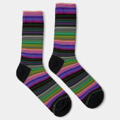 Chaussette Belles rayures colorées rétro (Droite)