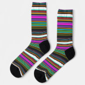 Chaussette Belles rayures de néon coloré (Gauche)