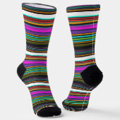 Chaussette Belles rayures de néon coloré (Angulaire)
