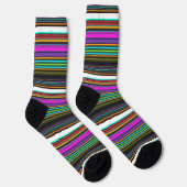 Chaussette Belles rayures de néon coloré (Droite)