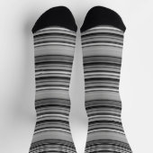 Chaussette Belles rayures gris noir (Haut)