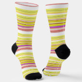 Chaussette Belles rayures jaunes blanches (Angulaire)