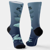 Chaussette Beluga Whale Socks  Whale Art Socks Customize (Angulaire)