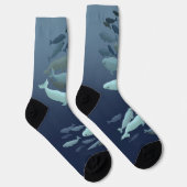 Chaussette Beluga Whale Socks  Whale Art Socks Customize (Droite)