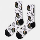 Chaussette Benjamin Franklin Genius Sans Citation D'Éducation (Gauche)