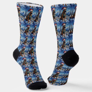 Chaussette Berger belge Malinois Patrouille de Montagne Noël