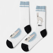 Chaussette Berger Suisse Blanc Chien GSD blanc avec nom (Gauche)