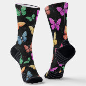 Chaussette Beurre Ailes Chalk Dessin Motif Noir (Angulaire)