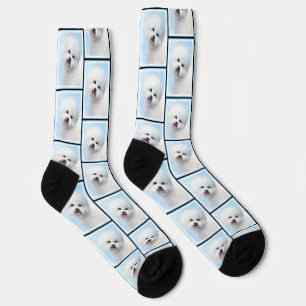 Chaussette Bichon Frise Tenerife Peinture Blanc Cute Chien Ar