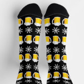 Chaussette Bière de Noël et Motif de flocons de neige (Haut)
