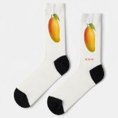 Chaussette Big Mango, Sweet Fruit and Name on White (Gauche)