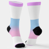 Chaussette Bigender violet rose bleu rayé LGBT (Angulaire)