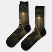 Chaussette Bigfoot Sasquatch Alien UFO Funny (Gauche)