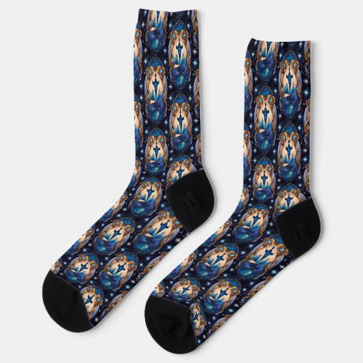 Chaussette Bijoux Galaxy Zodiac Gemini (Gauche)