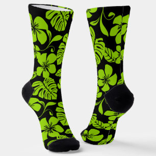 CHAUSSETTE BIKINI ROSE (NOIR/LIME)