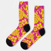 CHAUSSETTE BIKINI ROSE (ROSE/JAUNE) (Gauche)