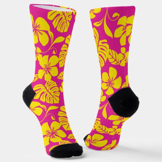 CHAUSSETTE BIKINI ROSE (ROSE/JAUNE) (Angulaire)