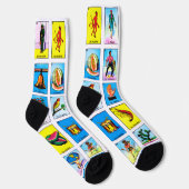 Chaussette Bingo Game Cards, Spanish Crew Socks (Droite)
