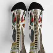 Chaussette Bird Feather Wildlife Antique Feathers Art Nouveau (Haut)