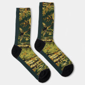 Chaussette Birds,Phoenix Flowering Tree Branches Lotus Flower (Droite)