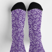 Chaussette Birthday Purple/White Random Number Pattern 60  (Haut)