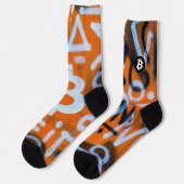 Chaussette "Bitcoin Graffiti" (Style #1) Art de rue (Gauche)