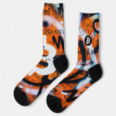 Chaussette "Bitcoin Graffiti" (Style #4) Art de rue (Gauche)