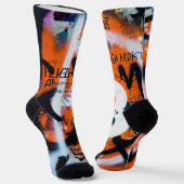 Chaussette "Bitcoin Graffiti" (Style #4) Art de rue (Angulaire)