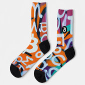 Chaussette "Bitcoin Graffiti" (Style #8) Art de rue (Gauche)
