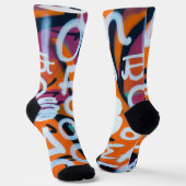 Chaussette "Bitcoin Graffiti" (Style #8) Art de rue (Angulaire)