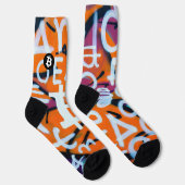 Chaussette "Bitcoin Graffiti" (Style #8) Art de rue (Droite)