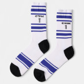 Chaussette Black and blue & orange - Name Number Socks (Gauche)