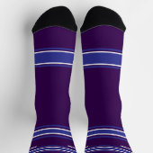 Chaussette Black and Blue Sport Jersey - Name Number Socks (Haut)