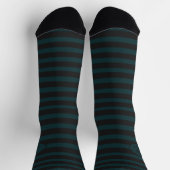 Chaussette Black and green stripes with your initials (Haut)